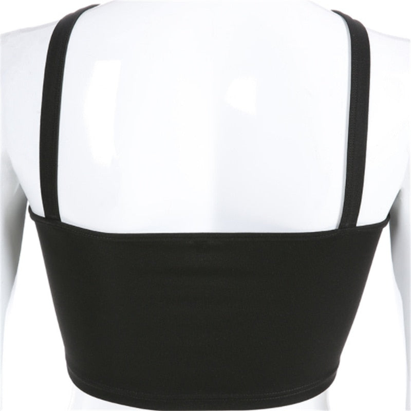 Sheer Dragon Embroidery Stylish Cami Tank Top
