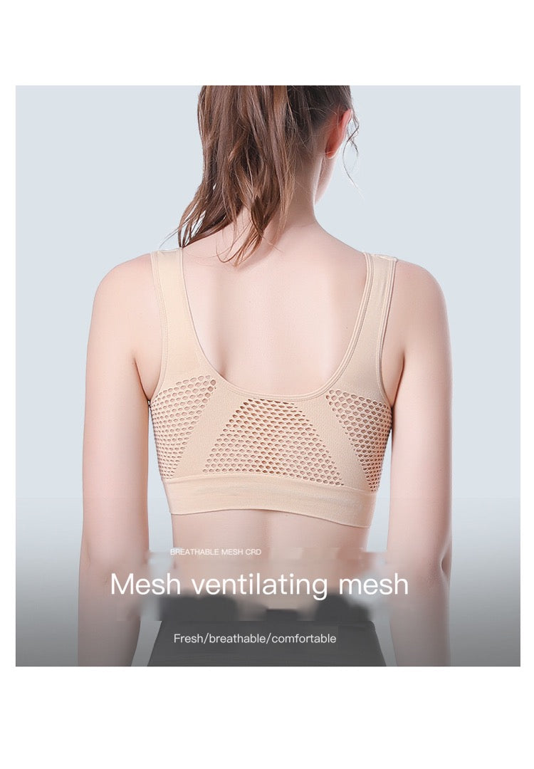 Cotton Breathable Wireless With Pads Seamless Bra