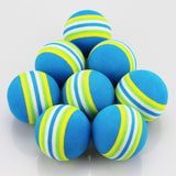 10pcs/bag EVA Foam Golf Balls  Indoor Practice Golf Soft Rainbow Ball