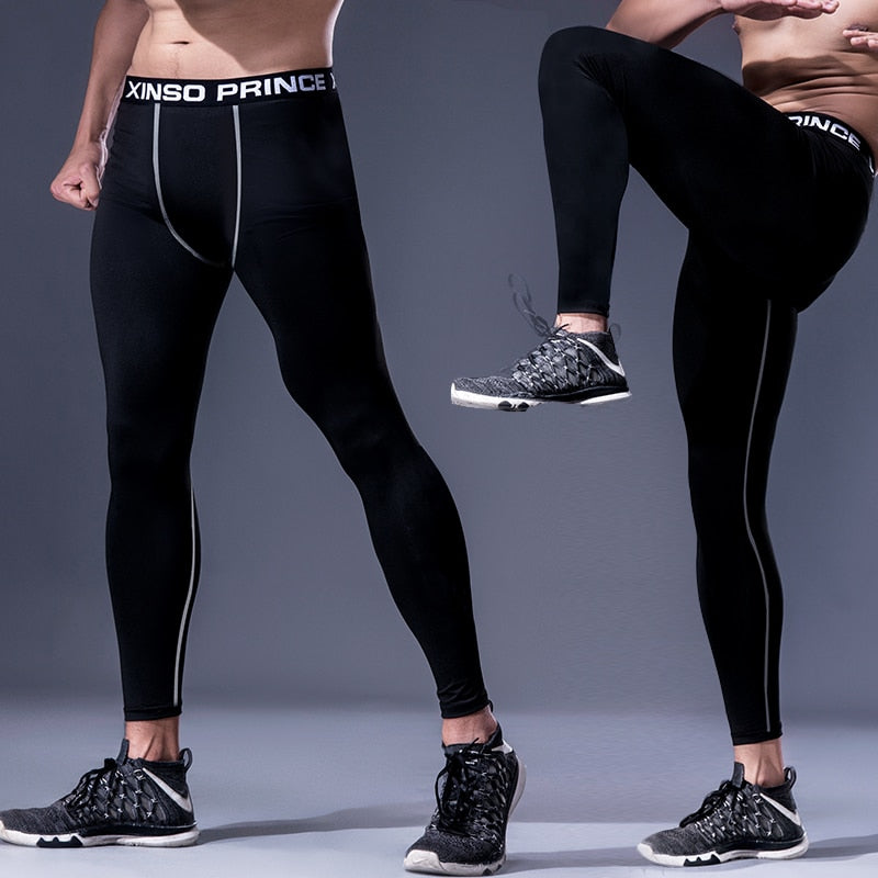 Mens Tight Gym Compression Pants Quick Dry Fit Sportswear