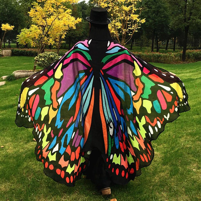 Fashion Butterfly Wing Beach Towel Cape Scarf Use for  Halloween shawl scarf dance accessory