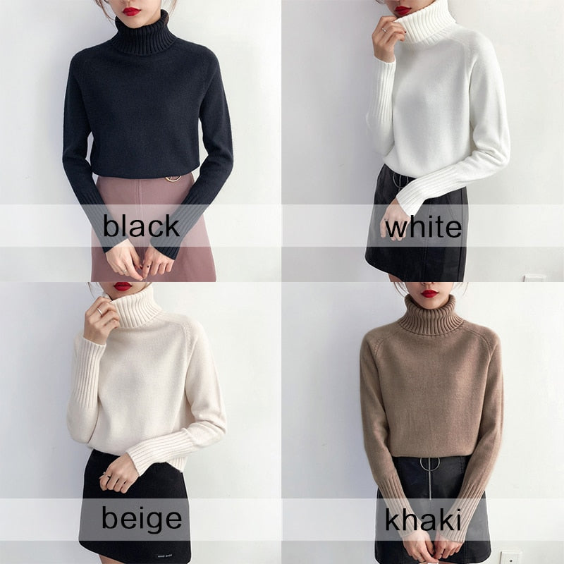 Cashmere Knitted Sweater Women Autumn Winter Korean