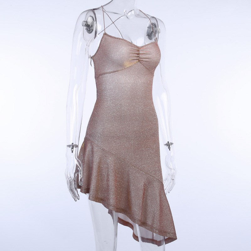 Women's Footwear Bright Silk Strappy Back Strap Dress
