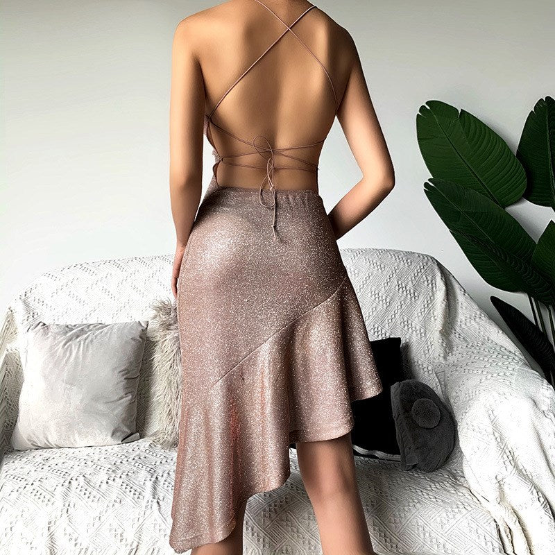 Women's Footwear Bright Silk Strappy Back Strap Dress