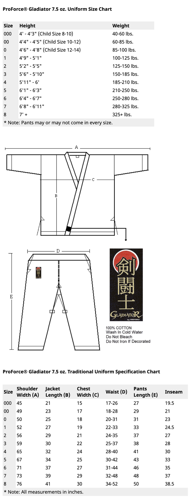 ProForce® 7.5 oz. Karate Uniform (Elastic Drawstring) - 55/45 Blend