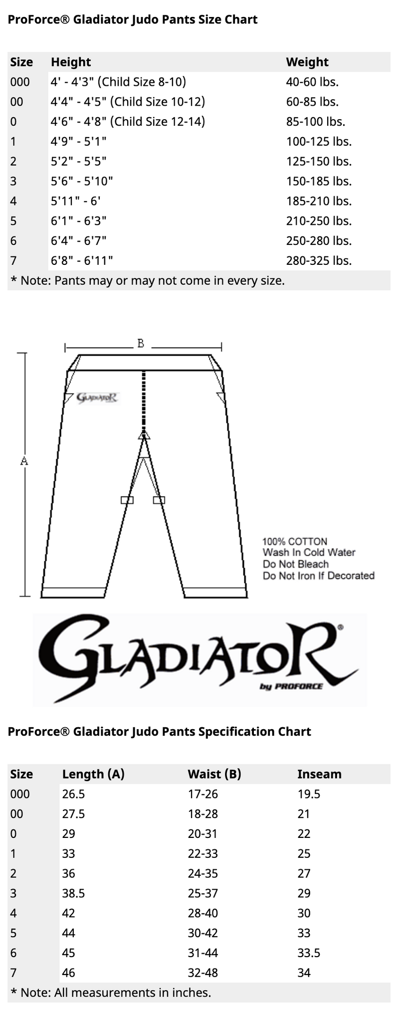 ProForce® Gladiator Judo Pants