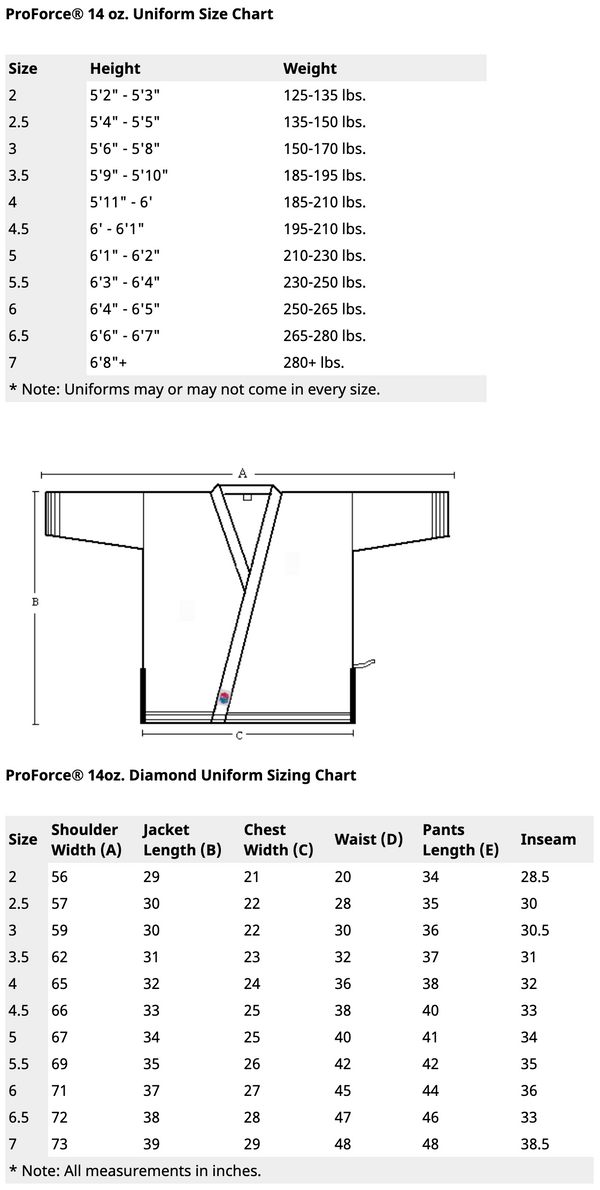 ProForce® 14 oz. Diamond Karate Uniform (Elastic Drawstring) - 55/45 Blend