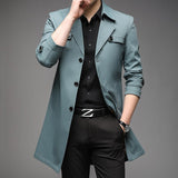Trench Coats Superior Quality Male Fashion Outwear Jackets Long