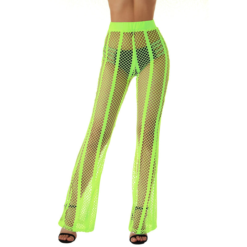 Women Hollow Out Mesh Fishnet Beach Bottoms