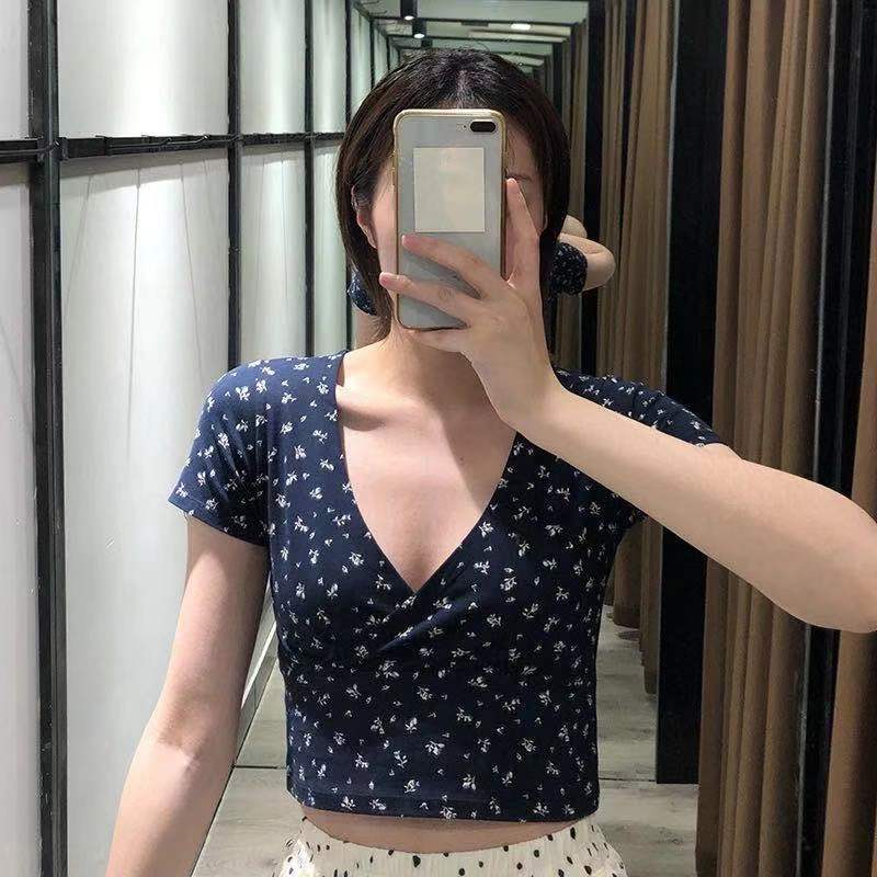 T shirt Slim Short Sleeve High Waist Lady Tank Top