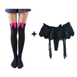 Stockings Sexy Thigh High Lace Top Over Knee Nylon Cute Leg Solid Nightclubs Pantyhose Ladies' Girls