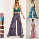 Print Pants High Waist Loose Casual Trousers Beach Pants