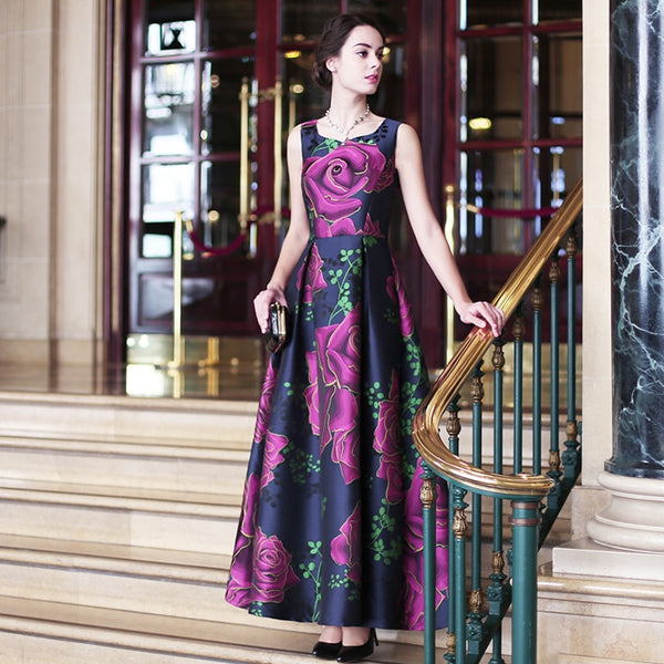 Elegant Boho Floral Maxi Dress - High Quality