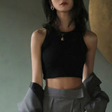 Women Sleeveless Knitted Camis Tank Tops