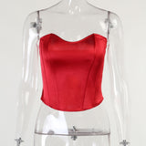 Summer Sexy Tube Tops Women Sleeveless Slim Skinny Corset Cropped
