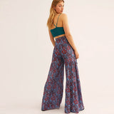 Print Pants High Waist Loose Casual Trousers Beach Pants
