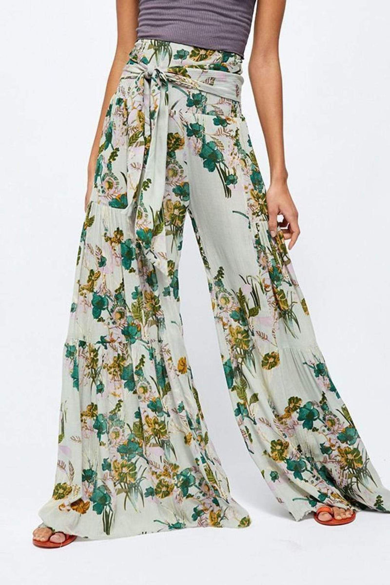 High Waist Flare Beach Trousers For Spring