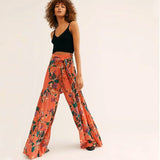 Ethnic Tribal High Waist Loose Casual Trousers Beach Pant