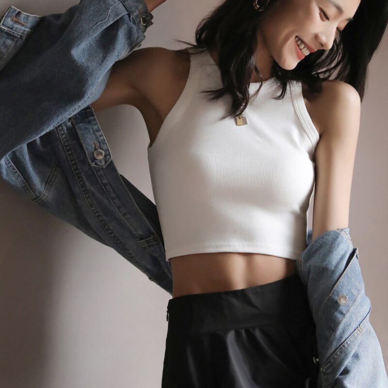 Women Sleeveless Knitted Camis Tank Tops