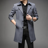 Men Trench Coats Superior Quality Male Fashion Outerwear Jackets Long Plus Size