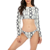 2023 Surfing Tiger Print  Bikini Set Long Sleeve