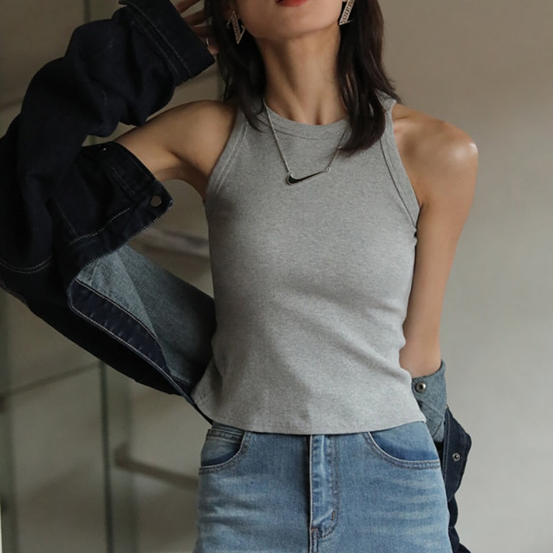 Women Sleeveless Knitted Camis Tank Tops