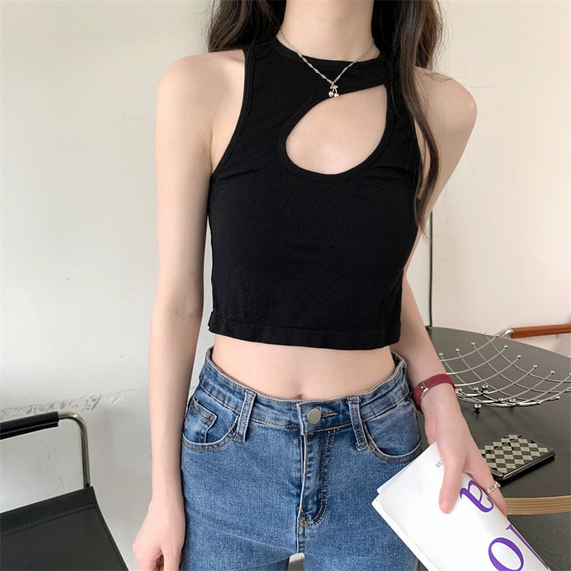 Knitted Binder Chest Woman Tank Tops