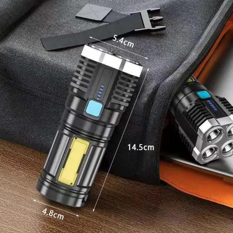 USB Rechargeable 4 LED  Flashlight