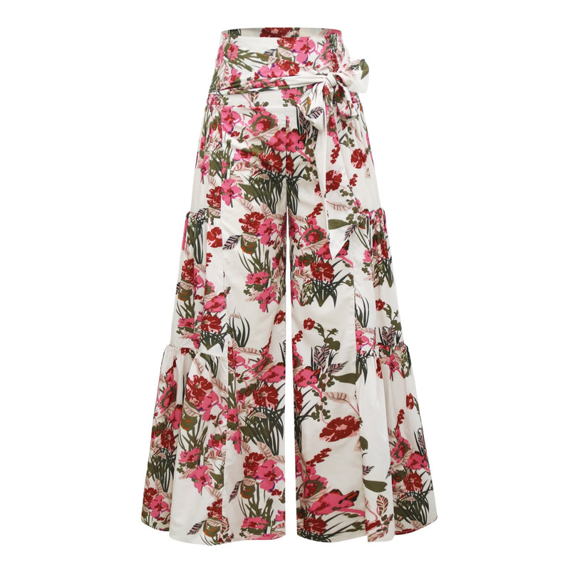 High Waist Flare Beach Trousers For Spring
