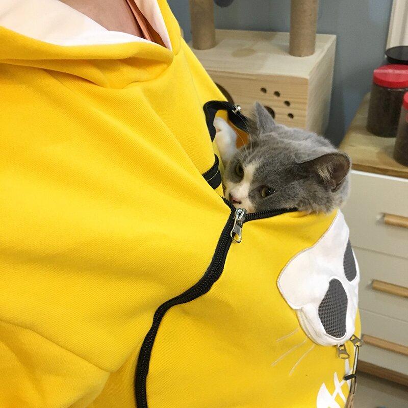 Winter Hoodies Sweatshirt Man Women Animal Pouch Hoodies