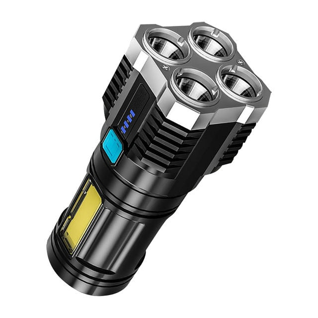 USB Rechargeable 4 LED  Flashlight