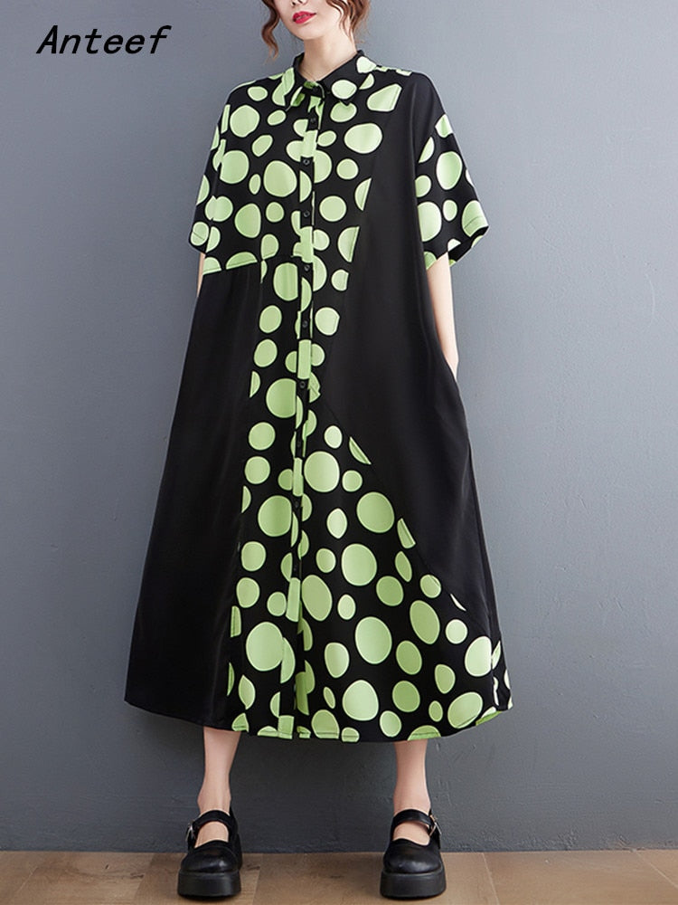Chiffon Polka Dot Summer Dress - Casual Chic