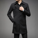 Trench Coats Superior Quality Male Fashion Outwear Jackets Long