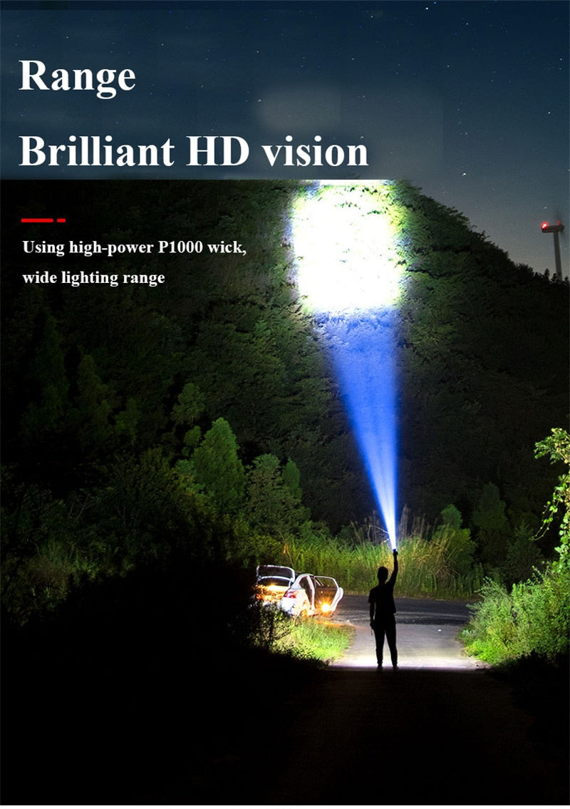 USB Rechargeable 4 LED  Flashlight