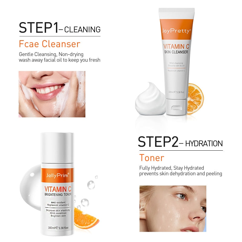 5PCS Joy Pretty Vitamin C Whitening Skin Care Set