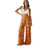 Ethnic Tribal High Waist Loose Casual Trousers Beach Pant