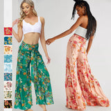 High Waist Flare Beach Trousers For Spring
