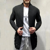 Mans knitted Coat long Cardigan Sweater Fashion Casual large jacket Trench Coat
