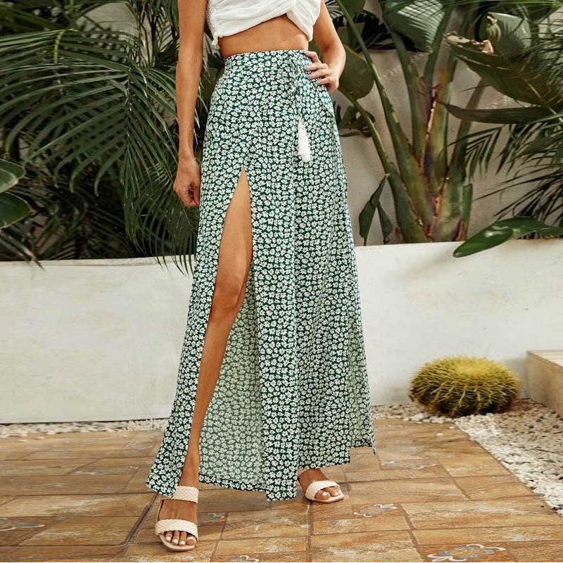 Female Leopard Wide Leg Straight Beach Pants