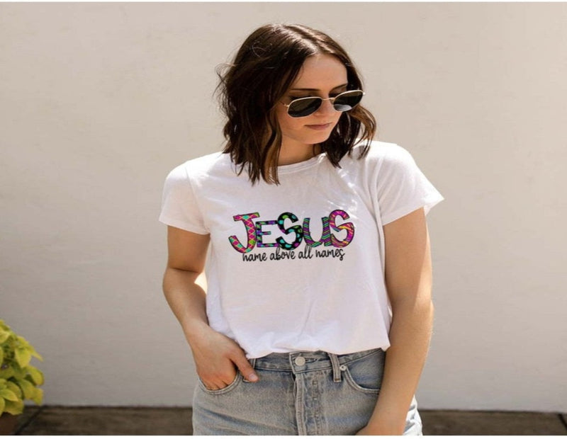 Jesus Name Above All Names Summer Graphic Tees