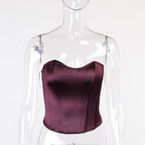 Summer Sexy Tube Tops Women Sleeveless Slim Skinny Corset Cropped