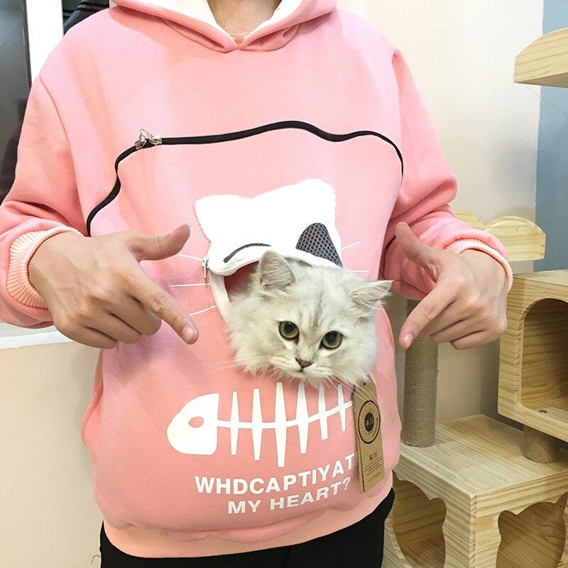 Winter Hoodies Sweatshirt Man Women Animal Pouch Hoodies