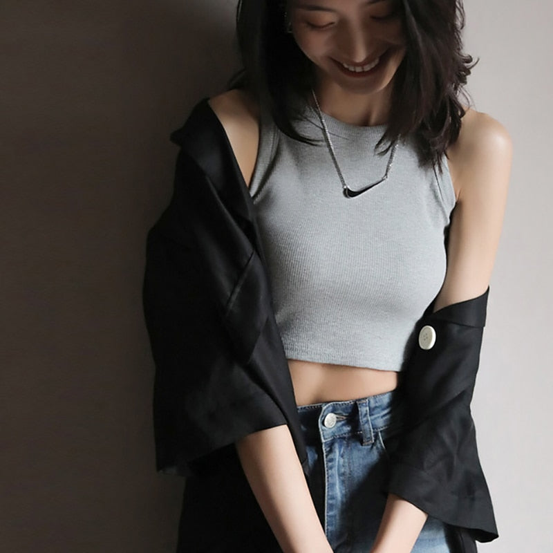 Women Sleeveless Knitted Camis Tank Tops