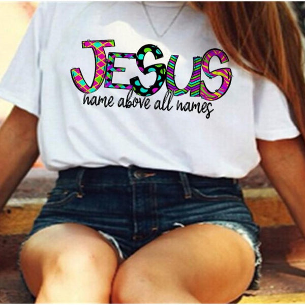 Jesus Name Above All Names Summer Graphic Tees