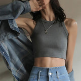 Women Sleeveless Knitted Camis Tank Tops