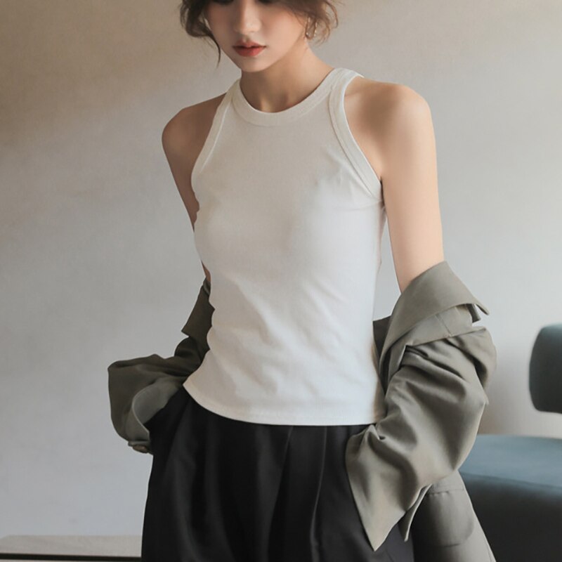 Women Sleeveless Knitted Camis Tank Tops