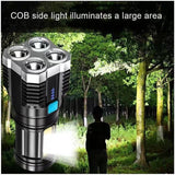 USB Rechargeable 4 LED  Flashlight