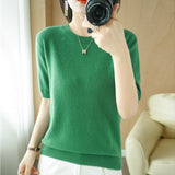 Spring New Women O-Neck Exquisite Cashmere Sweater