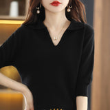 Cashmere Sweater Women's T-Shirt Pure Wool Knitted