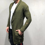 Mans knitted Coat long Cardigan Sweater Fashion Casual large jacket Trench Coat